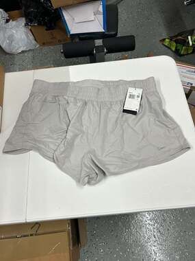 Nike Women's Dri-FIT One High-Rise 3 Inch Brief-Lined Shorts Grey XXL DX6010-012